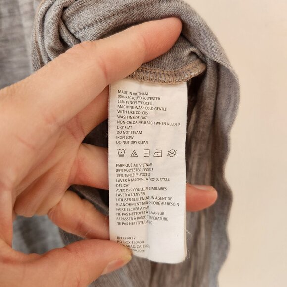 Prana North Star Recycled Split Tank Top Grey Active Running Hiking Women's XL - Picture 8 of 10